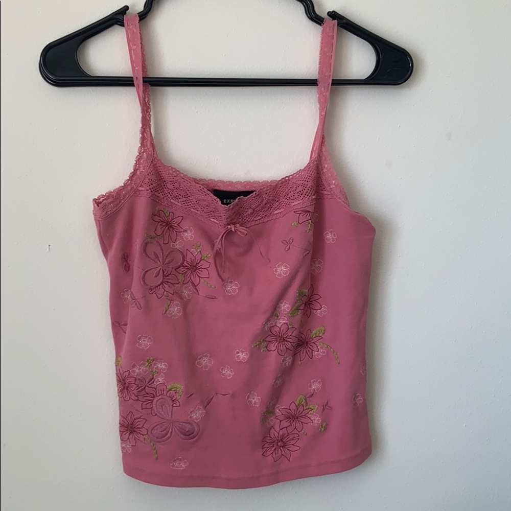 90’s Pink express cropped tank
